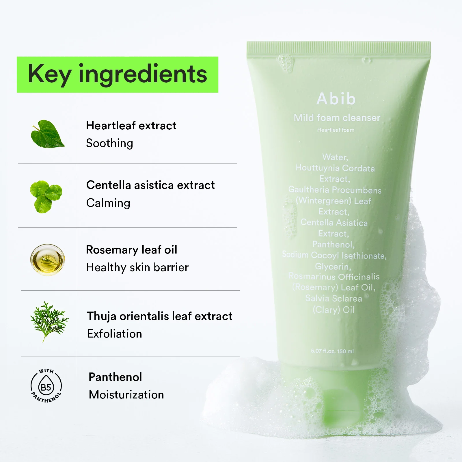 Mild foam cleanser Heartleaf foam - Image 4